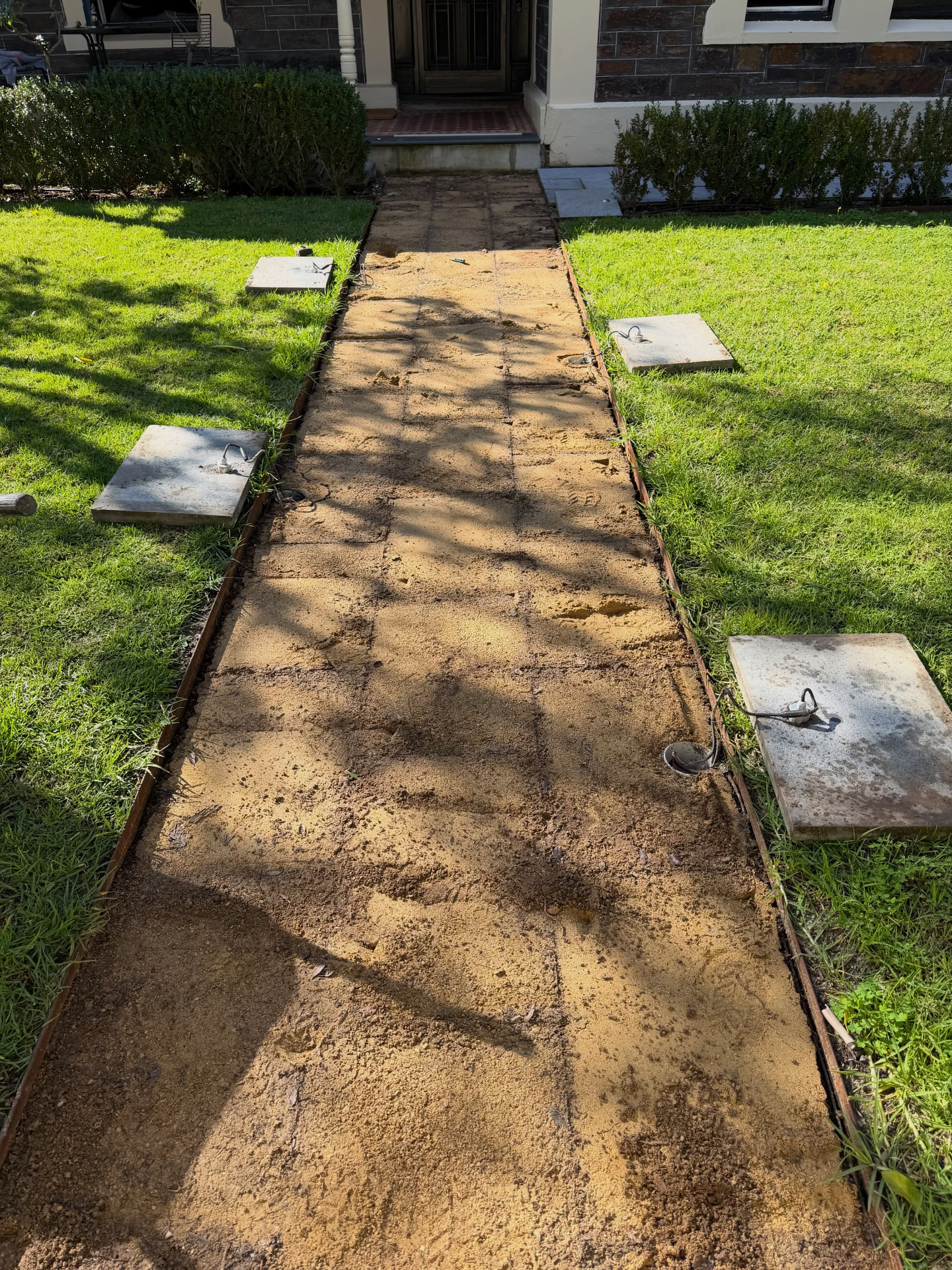 Front garden pathway before